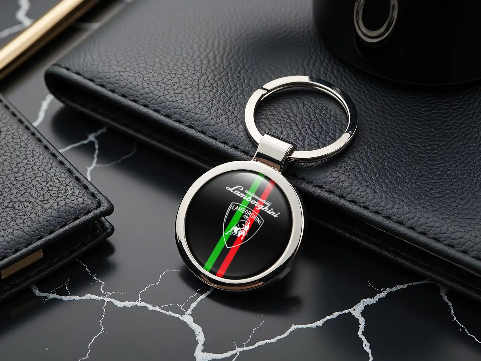 Lamborghini Schlüsselringe Herren Minimal Edelstahl